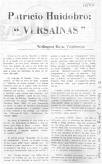 Patricio Huidobro "Versainas"