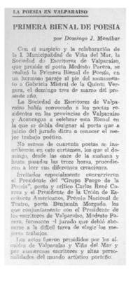 Primera bienal de poesía