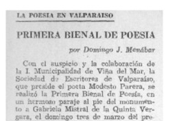 Primera bienal de poesía