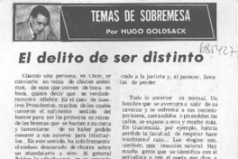 El Delito de ser distinto