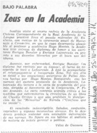 Zeus en la academia