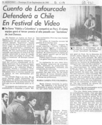 Cuento de Lafourcade defenderá a Chile en festival de video.