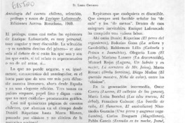 Antología del cuento chileno