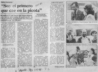 "Soy el primero que cae en la picota"