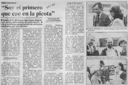 "Soy el primero que cae en la picota"