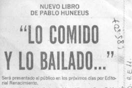 Lo Comido y lo bailado--".