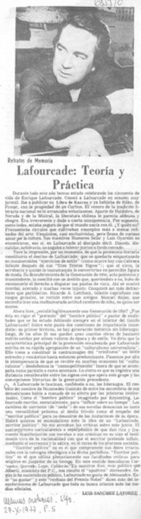 Lafourcade: teoría y práctica