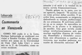 Cosmonauta en Venezuela.