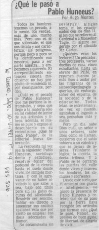 Qué le pasó a Pablo Huneeus?