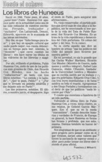 Los libros de Huneeus