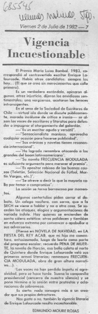 Vigencia incuestionable