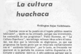 La cultura huachaca