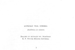 Discurso de recepción del académico R. P. Walter Hanisch Espíndola