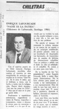 "Nadie es la patria".