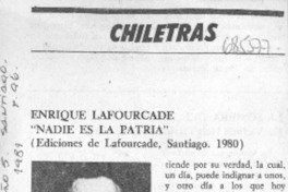 "Nadie es la patria".