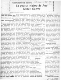 La poesía viajera de José Santos Guerra