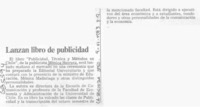 Lanzan libro de publicidad.