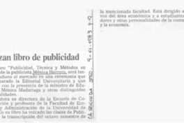 Lanzan libro de publicidad.