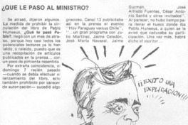 ¿Qué le paso al ministro?