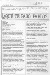 ¿Qué te pasó, Pablo?