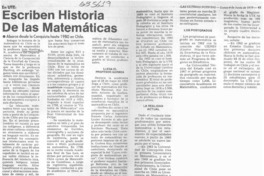 Escriben historia de las matemáticas.