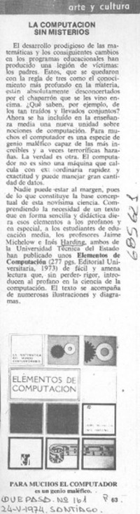 La computación sin misterios.