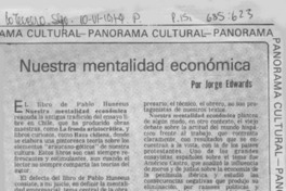 Nuestra mentalidad económica