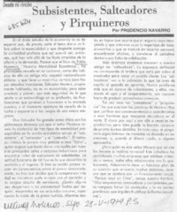 Subsistentes, salteadores y pirquineros