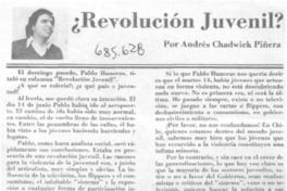 ¿Revolución juvenil?
