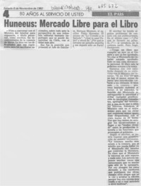 Huneeus: Mercado libre para el libro.