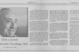 Juan Guzmán Cruchaga, Sed