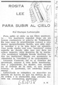 Rosita lee Para subir al cielo