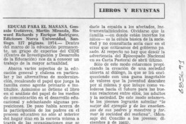 Educar para el mañana