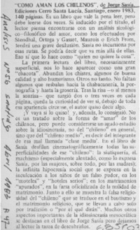 Como aman los chilenos".