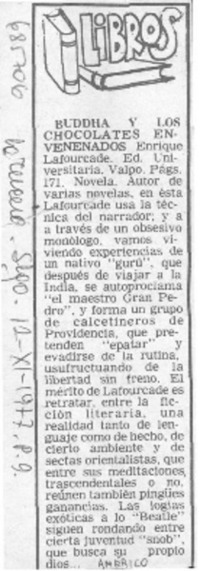 Buddha y los chocolates envenenados.