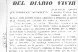 ¡Un Reportaje incompleto!