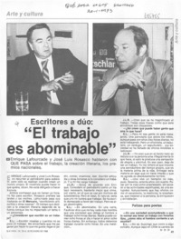 "El trabajo es abominable" : [entrevista]