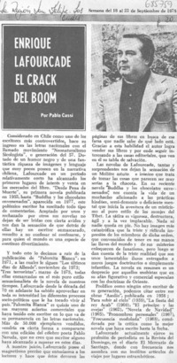 Enrique Lafourcade el crack del boom