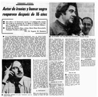 Autor de iroínas y humor negro reaparece después de 16 años