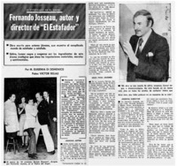 Fernando Josseau, autor y director de "El estafador"