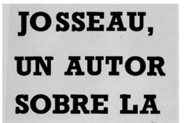 Josseau, un autor sobre la escalera.