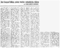 José Joaquín Vallejo, primer escritor costumbrista chileno