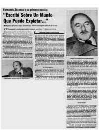 Escribí sobre un mundo que se puede explotar..." [entrevista]