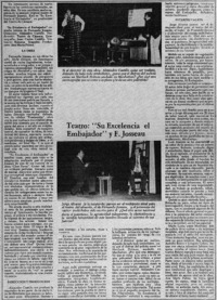 Teatro: "su excelencia, el embajador" y F. Josseau