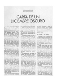 Carta de un diciembre oscuro
