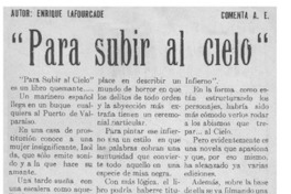 Para subir al cielo"