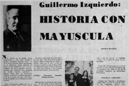 Guillermo Izquierdo: historia con mayuscula