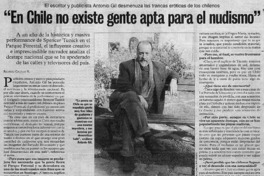En Chile no existe gente apta para el nudismo" : [entrevista]