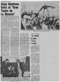Jorge Inostrosa entra al "gran teatro de la historia".