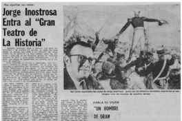 Jorge Inostrosa entra al "gran teatro de la historia".